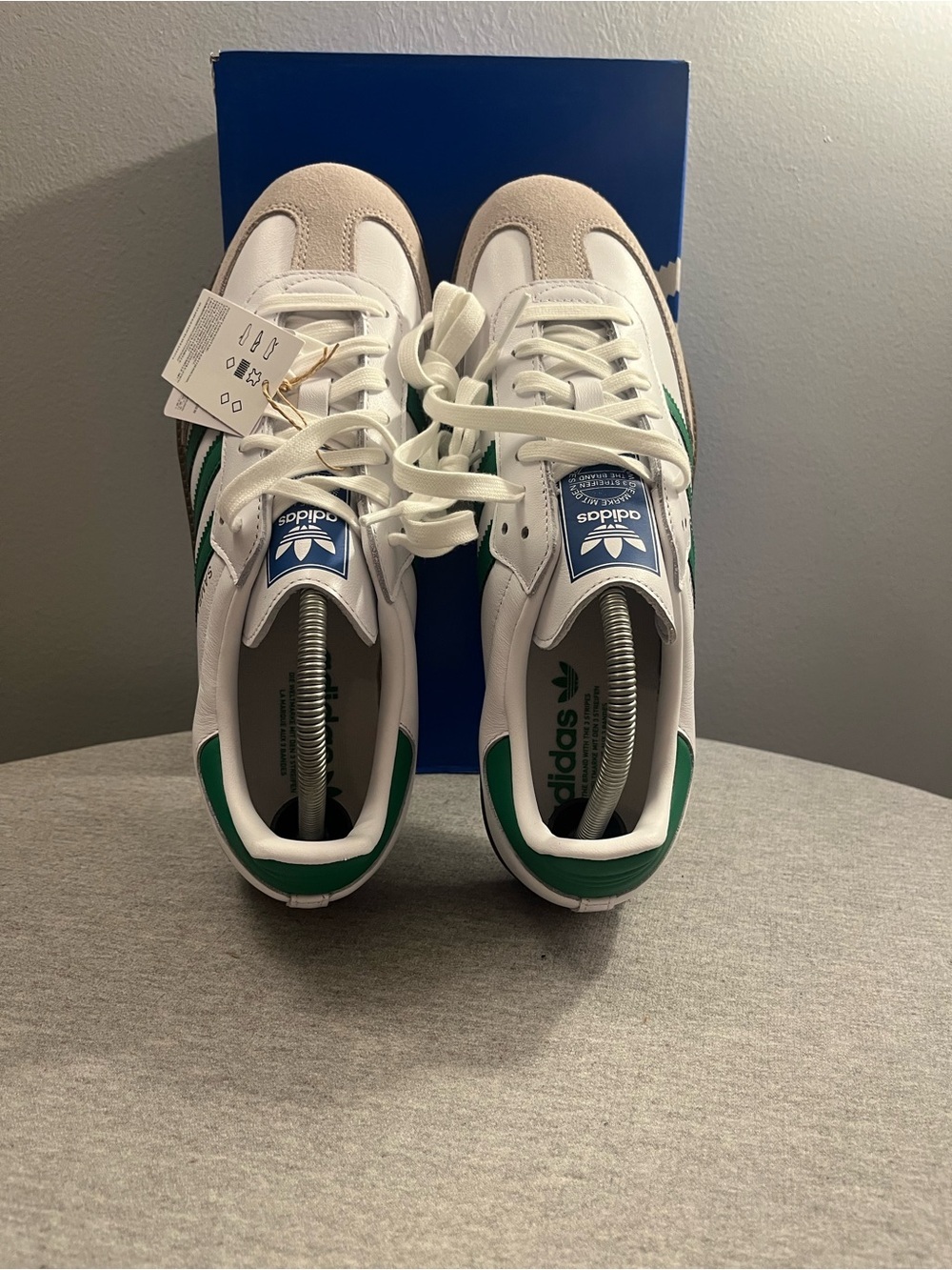 Adidas Samba OG Cloud White Green Gum Indoor Soccer Men's Size 10 IG1024 - Picture 8 of 12